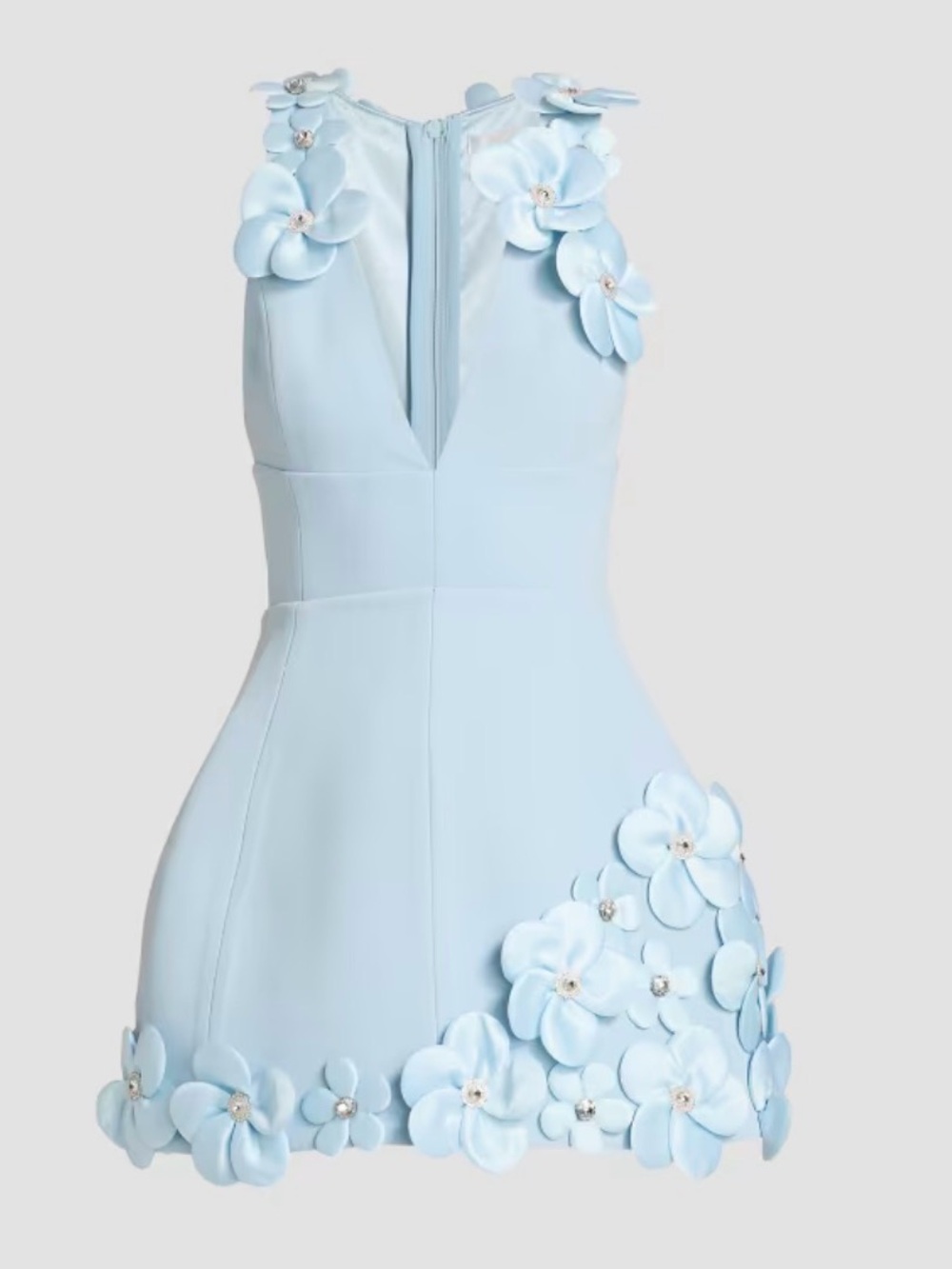 NWOT Bronx And Banco Estelle Floral Applique Fit-&-Flare Mini Dress. Size S - Picture 6 of 17